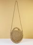 Minimalist Double Handle Straw Bag