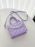 Mini Quilted Chain Decor Square Bag