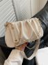 Chain Decor Ruched Bag