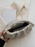 Chain Decor Ruched Bag