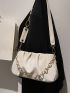 Chain Decor Ruched Bag