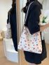 Cherry Print Bucket Bag With Bag Charm