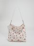 Cherry Print Bucket Bag With Bag Charm