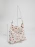 Cherry Print Bucket Bag With Bag Charm