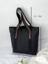 Two Tone Shoulder Tote Bag