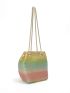 Mini Ombre Rhinestone Decor Chain Bucket Bag