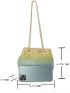 Mini Ombre Rhinestone Decor Chain Bucket Bag