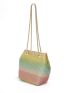 Mini Ombre Rhinestone Decor Chain Bucket Bag