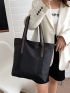 Two Tone Shoulder Tote Bag