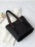 Two Tone Shoulder Tote Bag