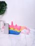 Colorblock Cartoon Unicorn Design Pop It Waist Bag