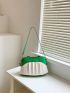 Small Bucket Bag Bow Decor Colorblock