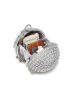 Mini Rhinestone Decor Ring Handle Design Circle Bag