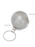 Mini Rhinestone Decor Ring Handle Design Circle Bag