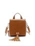 Tassel Detail PU Satchel Bag