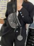 Rhinestone Decor Fanny Pack With Coin Purse