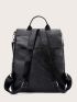 Zip Front Textured Backpack