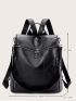 Zip Front Textured Backpack