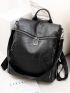 Zip Front Textured Backpack