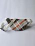 Plaid Zip Front Waist Bag