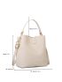 Mini Letter Embossed Top Handle Bucket Bag