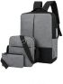 3pcs Two Tone Functional Backpack Set