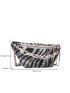 Mini Zebra Striped Pattern Chain Decor Fanny Pack