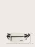 Letter Graphic Zipper Front Waist Bag