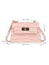 Mini Crocodile Embossed Twist Lock Flap Square Bag