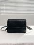 Mini Crocodile Embossed Flap Square Bag