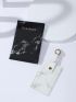 Marble & Letter Graphic Passport Case With Luggage Tag