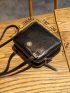 Mini Metal Detail Vintage Design Square Bag