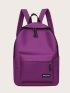 Letter Graphic Pocket Front Backpack