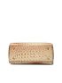 3pcs Crocodile Embossed Top Handle Bag Set With Bag Charm