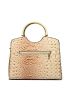 3pcs Crocodile Embossed Top Handle Bag Set With Bag Charm