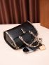 2Pcs Snakeskin Print Boston Bag Set