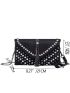 Rhinestone & Studded Decor Flap Chain Square Bag