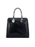 3pcs Artificial Patent Leather Crocodile Embossed Top Handle Bag Set