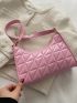 Minimalist Quilted Baguette Bag