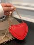 Mini Metallic Heart Design Novelty Bag