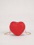 Mini Metallic Heart Design Novelty Bag