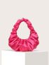 Satin Minimalist Ruched Bag