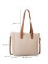 Minimalist Double Handle Straw Bag, Mothers Day Gift For Mom