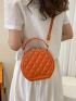 Mini Geometric Embossed Circle Bag