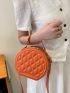 Mini Geometric Embossed Circle Bag