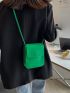 Mini Letter Embossed Flap Square Bag