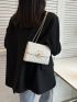 Mini Minimalist Textured Chain Shoulder Bag