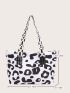 Leopard Print Large Capacity Shopper Bag