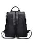 Letter Decor Zip Front Functional Backpack