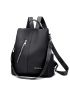 Letter Decor Zip Front Functional Backpack